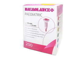 Ланцет с кнопкой HAEMOLANCE Plus PAEDIATRIC лезвие 1.5 мм